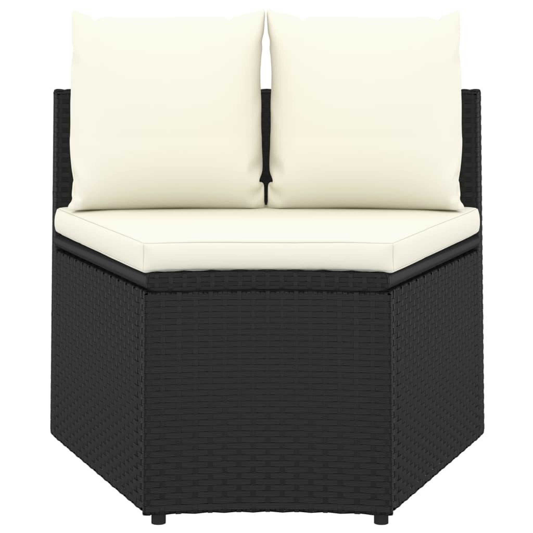 Voir la diapositive 5 : VIDAXL Salon de jardin 9 pcs avec coussins resine tressee noir