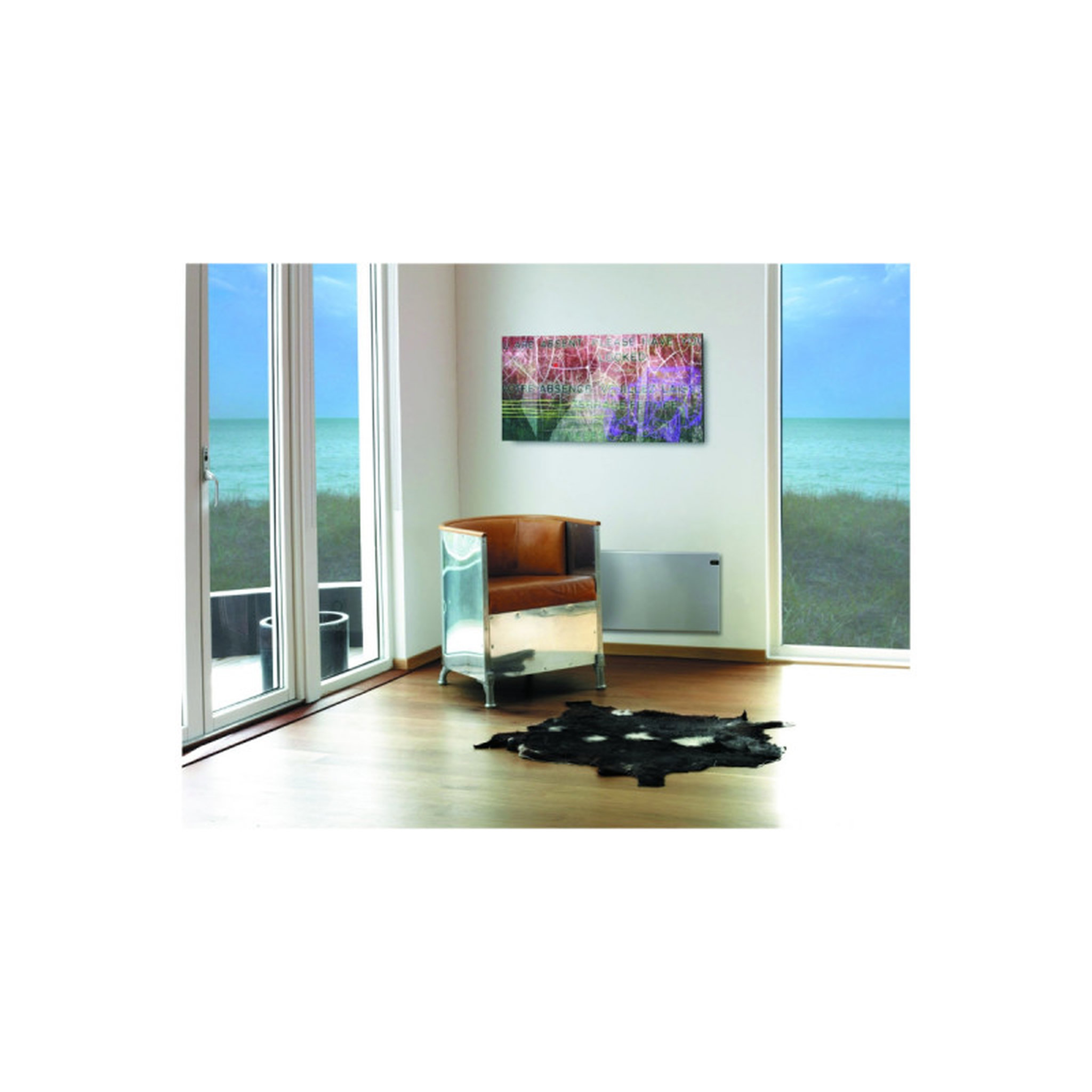 Voir la diapositive 4 :  Radiateur électrique ADAX - Argent - 800 W - 704x370x90mm - Neo Basic NP08 KDT