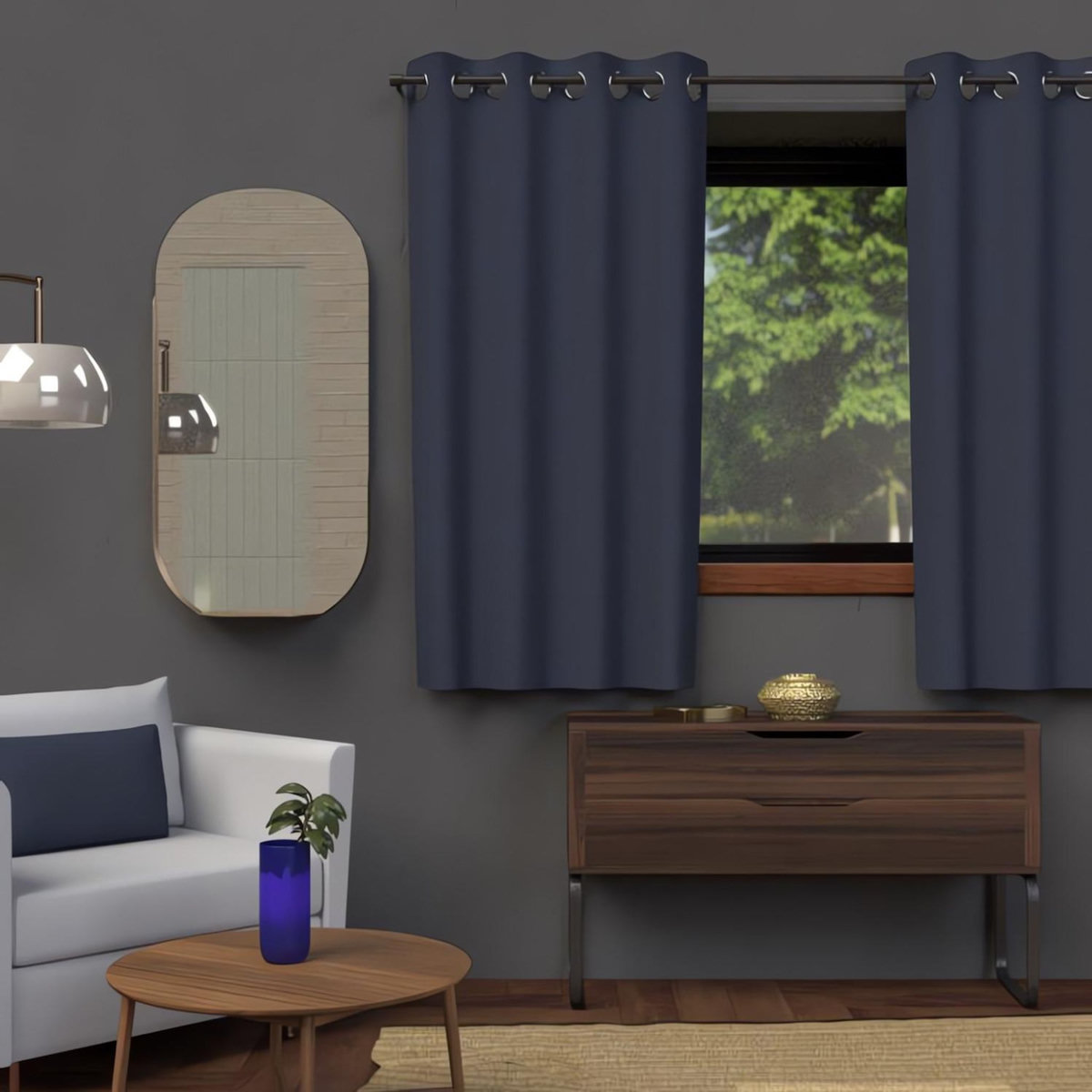 SOLEIL D'OCRE Rideau à oeillets OCCULTANT, par Soleil d'ocre