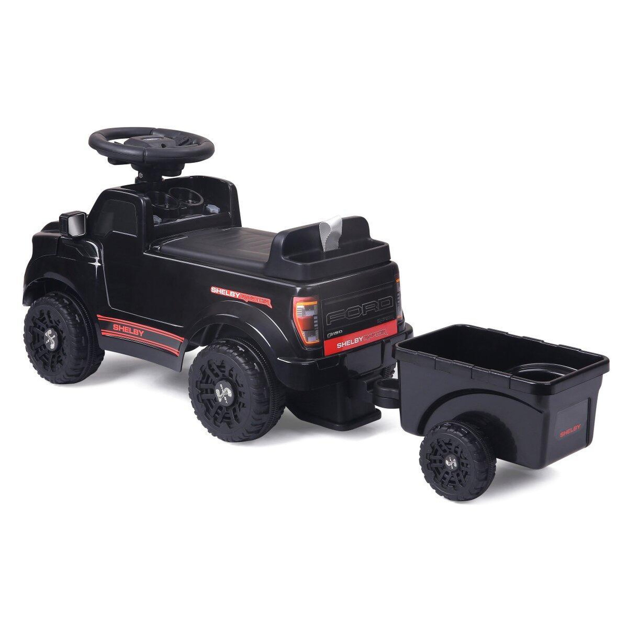 Voir la diapositive 2 : Jamara Porteur Ford F-150 Raptor noir avec remorque