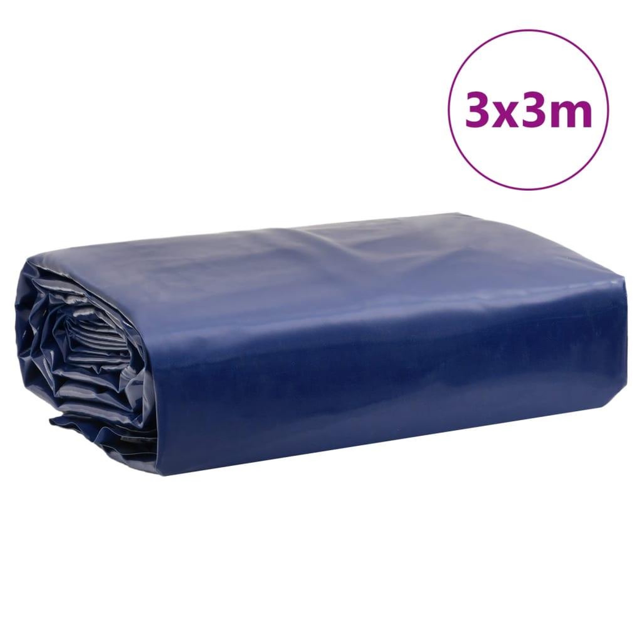 Voir la diapositive 6 : VIDAXL Bache bleu 3x3 m 650 g/m²