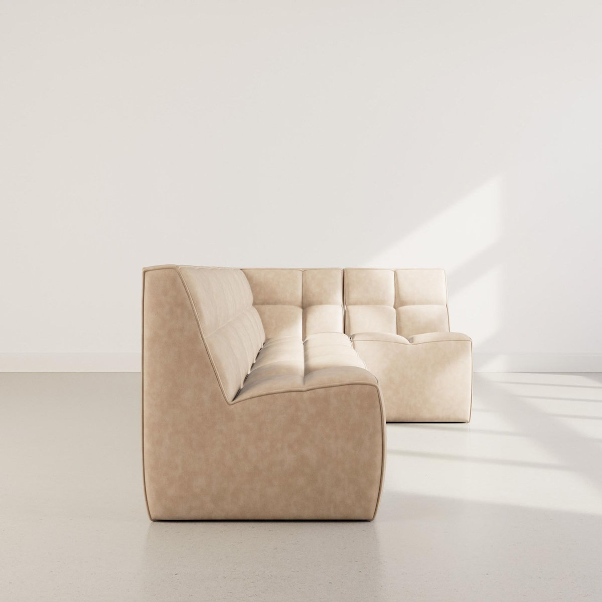 LISA DESIGN Alya - canapé modulable d'angle réversible 4 places en simili