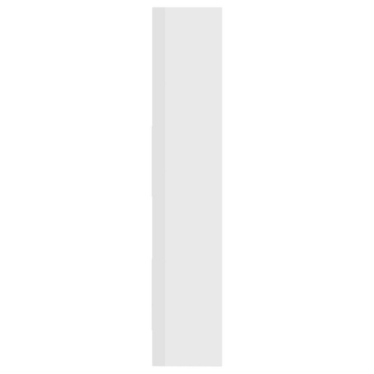 VIDAXL Bibliotheque Blanc brillant 60x35x180 cm Bois d'ingenierie