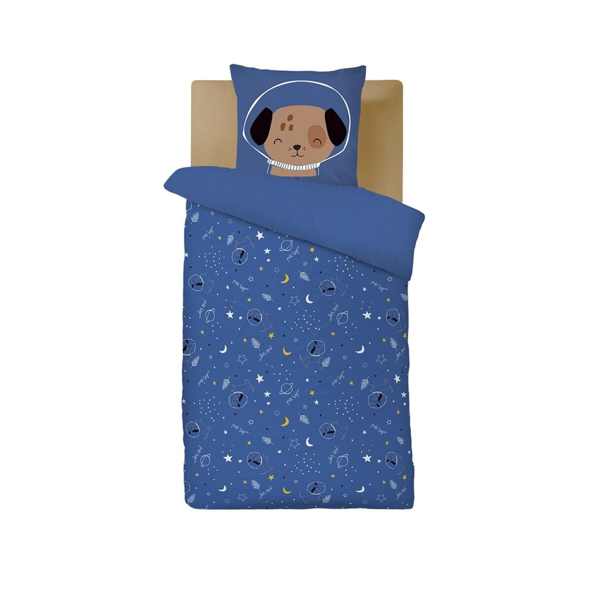 Petit Béguin Housse de couette enfant + taie d'oreiller Milo