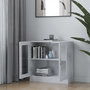 Voir la diapositive 3 : VIDAXL Armoire a vitrine Blanc brillant 82,5x30,5x80cm Bois ingenierie