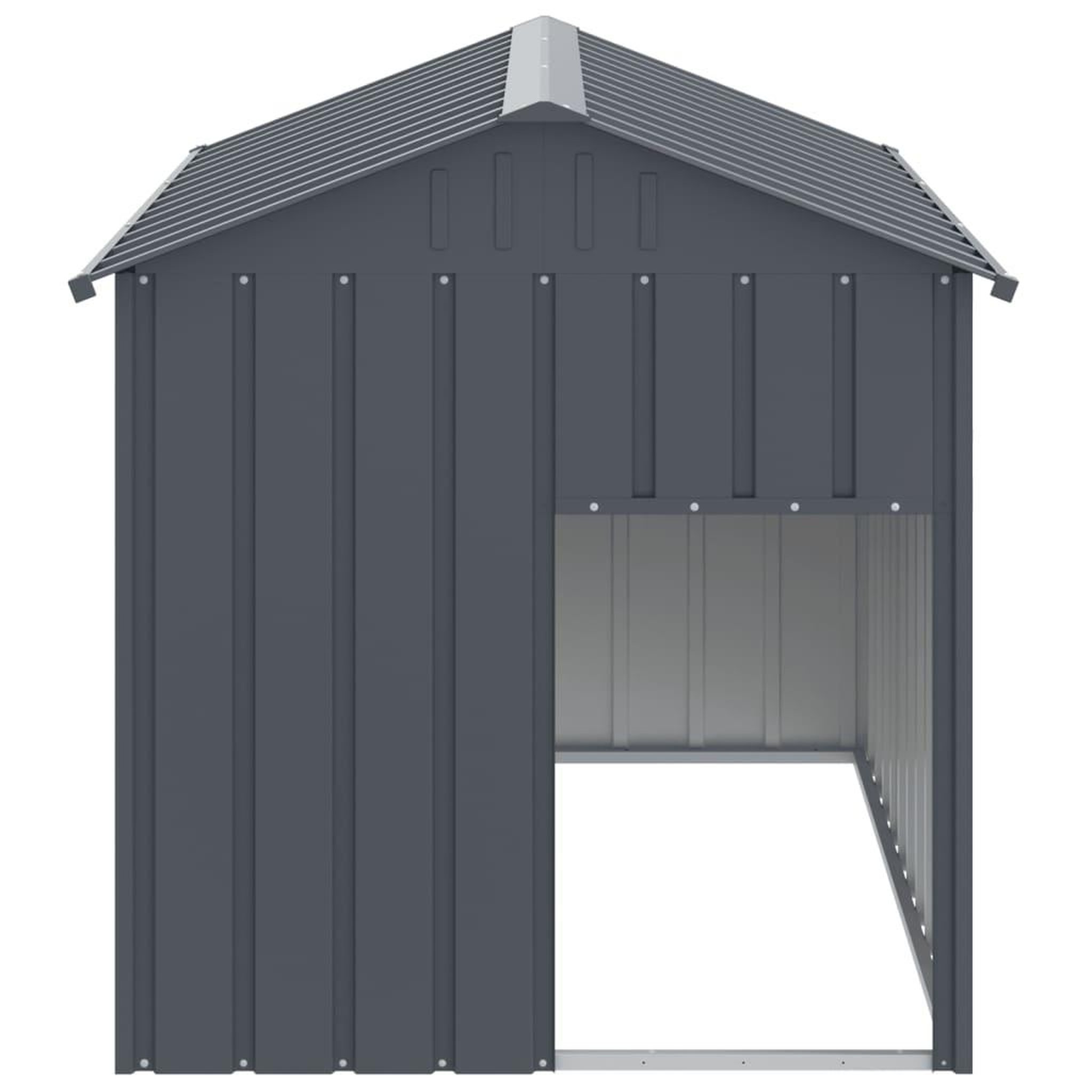 Voir la diapositive 3 : VIDAXL Niche pour chien avec toit anthracite acier galvanise