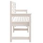 Voir la diapositive 5 : VIDAXL Banc de jardin blanc 159,5x48x91,5 cm bois massif de pin