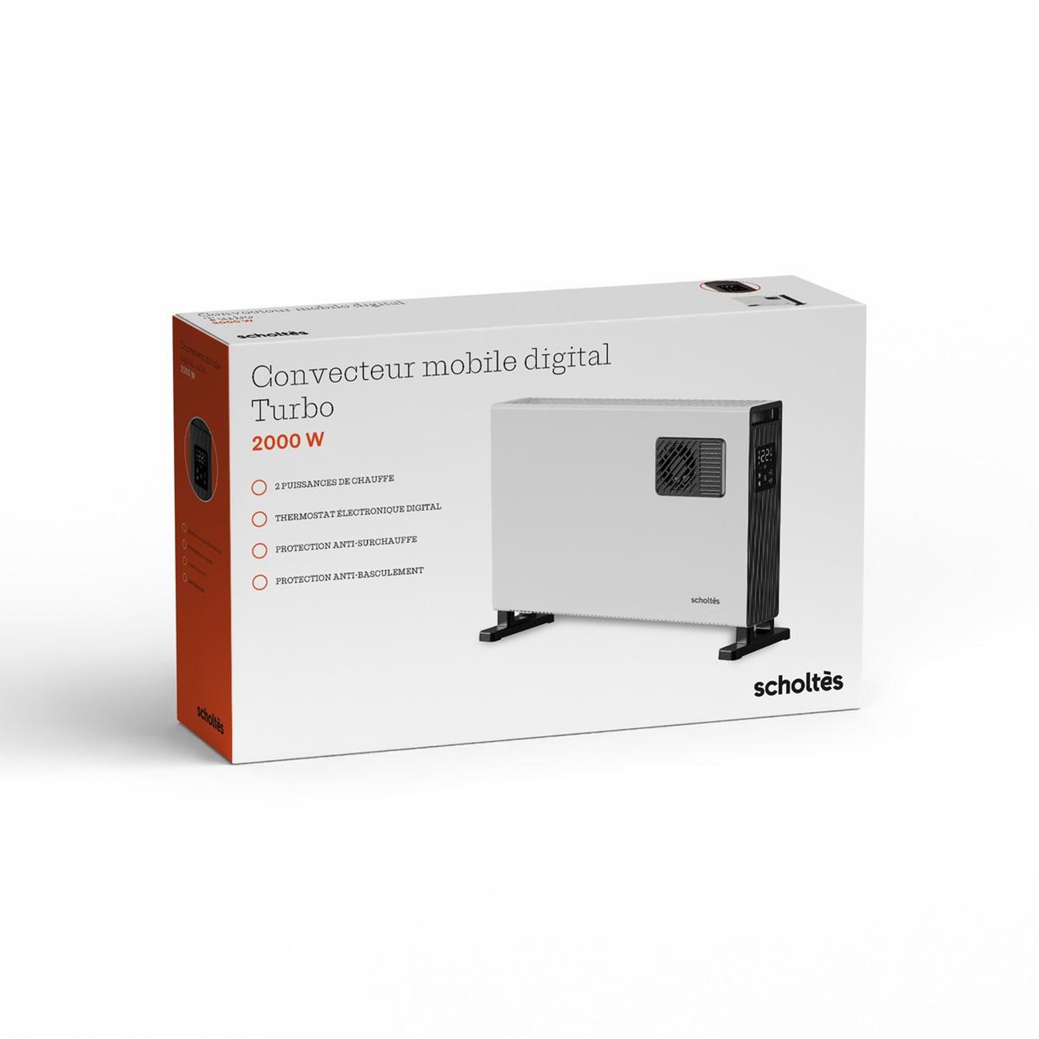 Voir la diapositive 5 : Scholtes Convecteur mobile digital turbo 2000w - SCVD 555