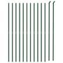 Voir la diapositive 3 : VIDAXL Cloture en treillis metallique avec bride vert 2,2x25 m