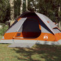 Voir la diapositive 1 : VIDAXL Tente de camping a dome 4 personnes gris et orange impermeable