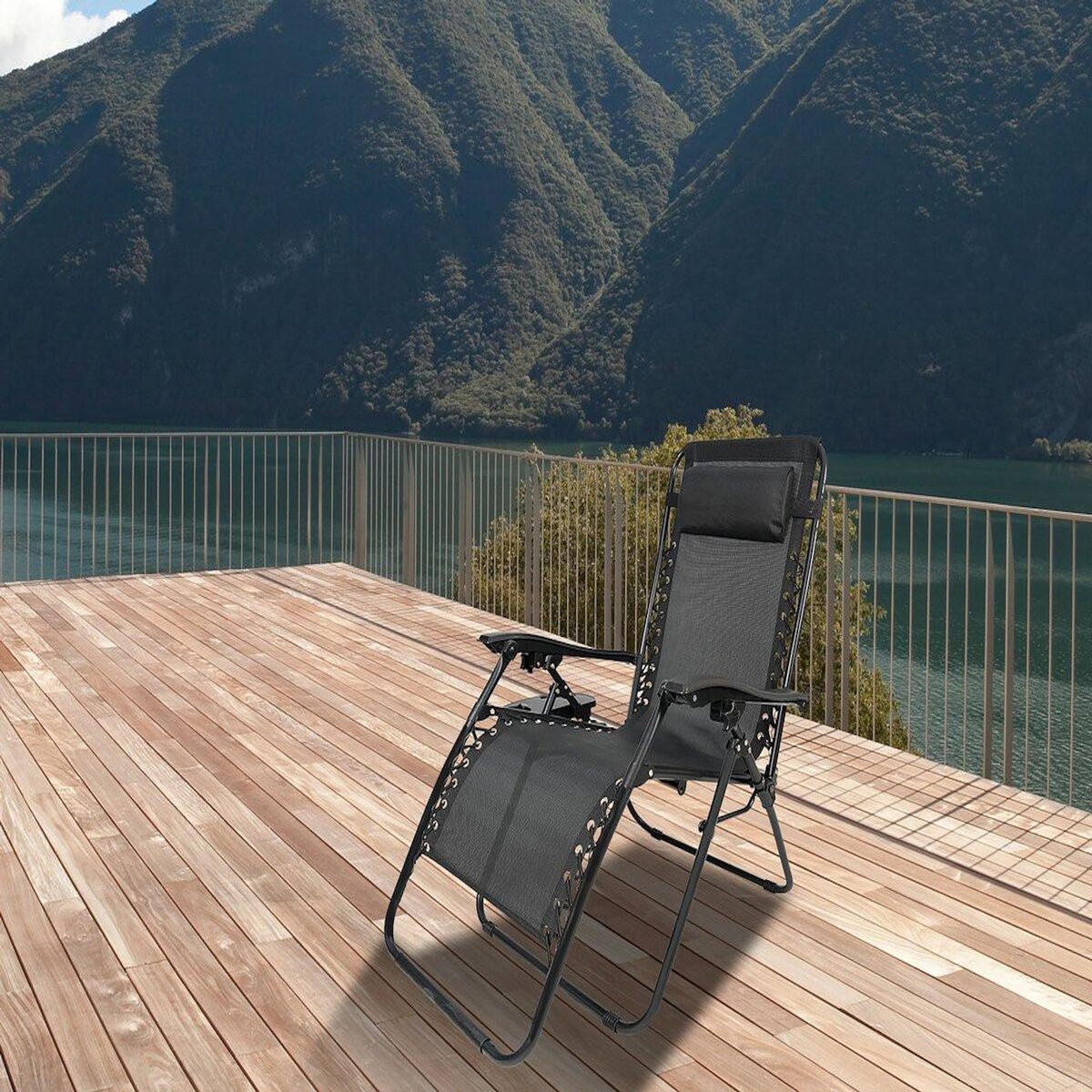 Habitat et Jardin Fauteuil de jardin relax zéro gravité  Sintra  - Noir