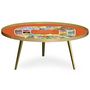 Voir la diapositive 4 : Paris Prix Table Basse à Rebord 2 Covers  Kid  90cm Or
