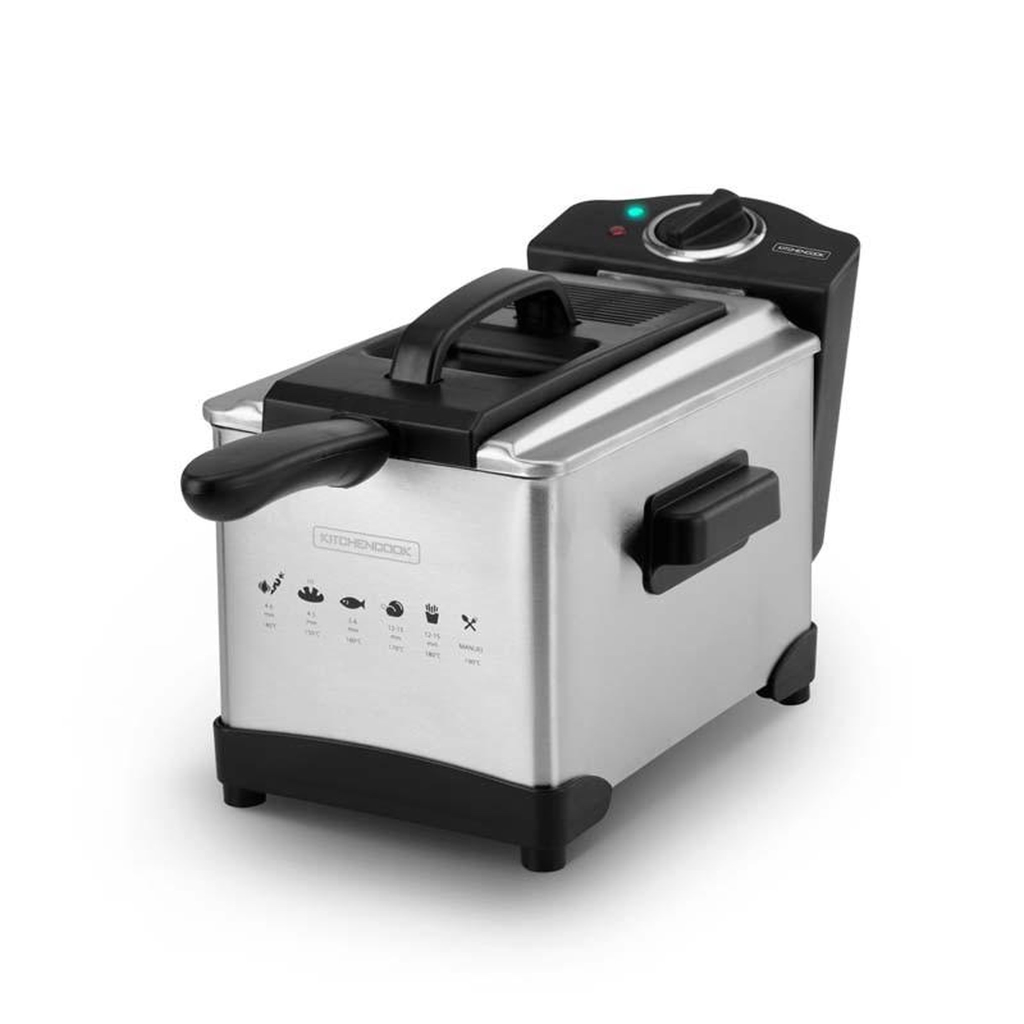 Voir la diapositive 2 : KITCHENCOOK Kitchencook - Fry Plus - Inox - Friteuse Semi-pro - 3 L - 2000 W