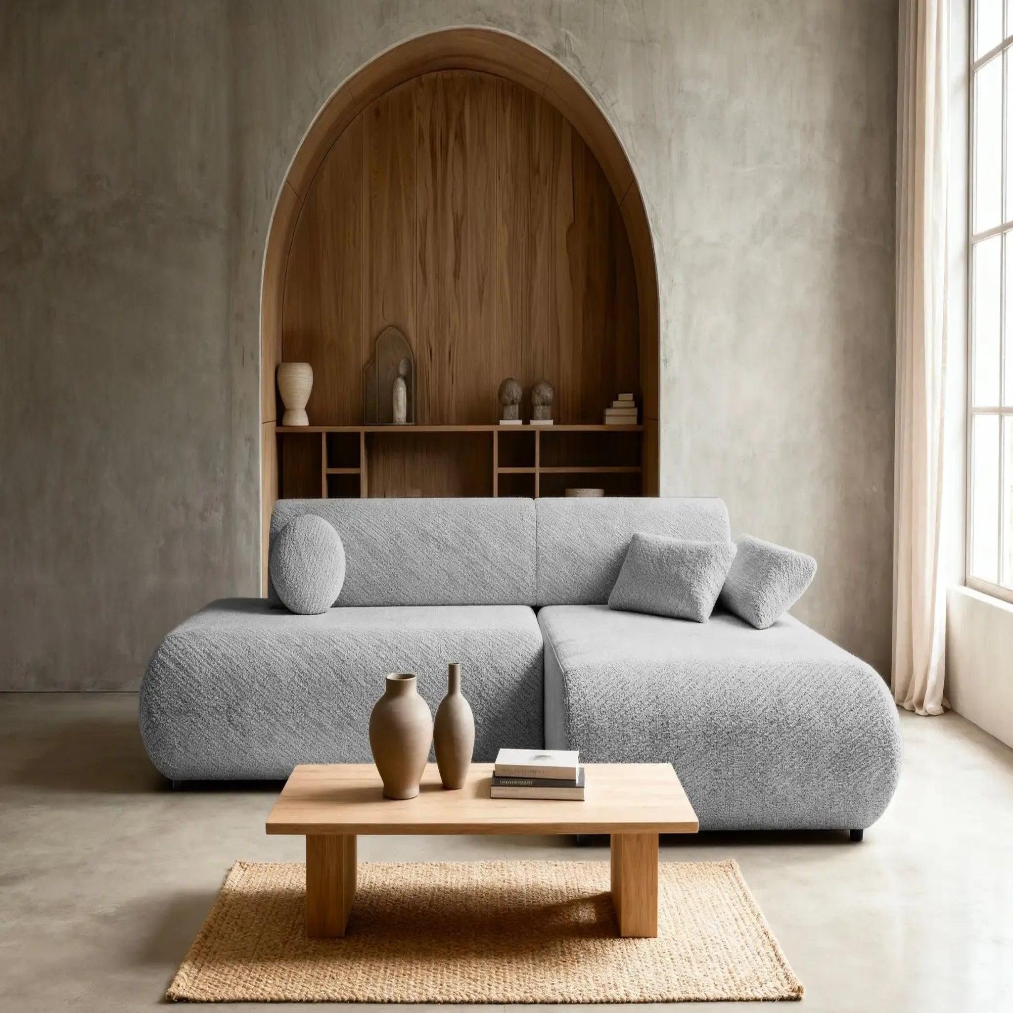 Voir la diapositive 6 : CASANOVA PARIS Levi - canapé d'angle convertible tissu lisse