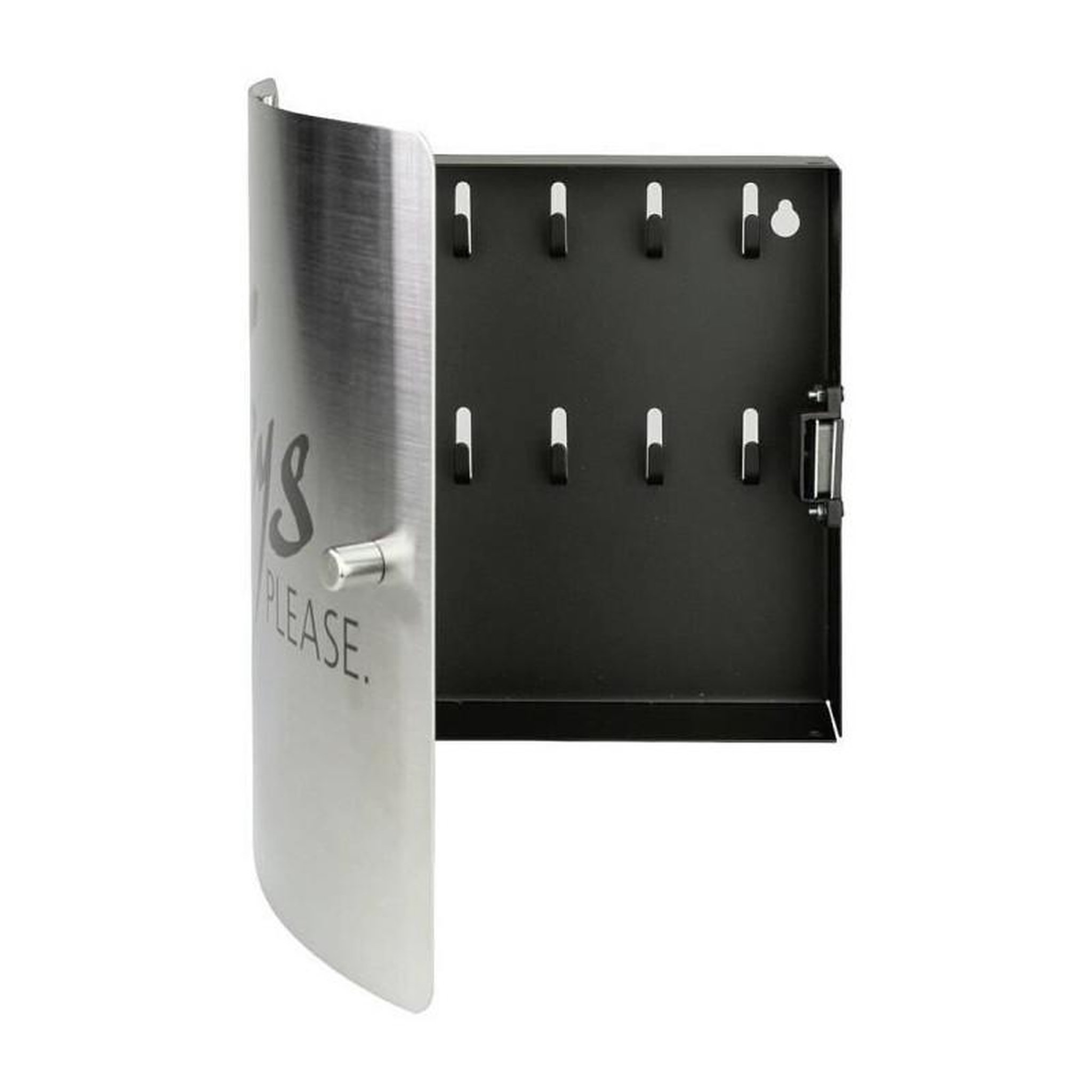Voir la diapositive 2 : BURG WACHTER Armoire a clé - BURG WACHTER - 6205/10 Ni KEYS PLEASE - Inox, 10 crochets, fermeture aimant réglable