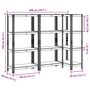 Voir la diapositive 6 : VIDAXL Etageres de rangement a 4 niveaux 3 pcs acier bois d'ingenierie