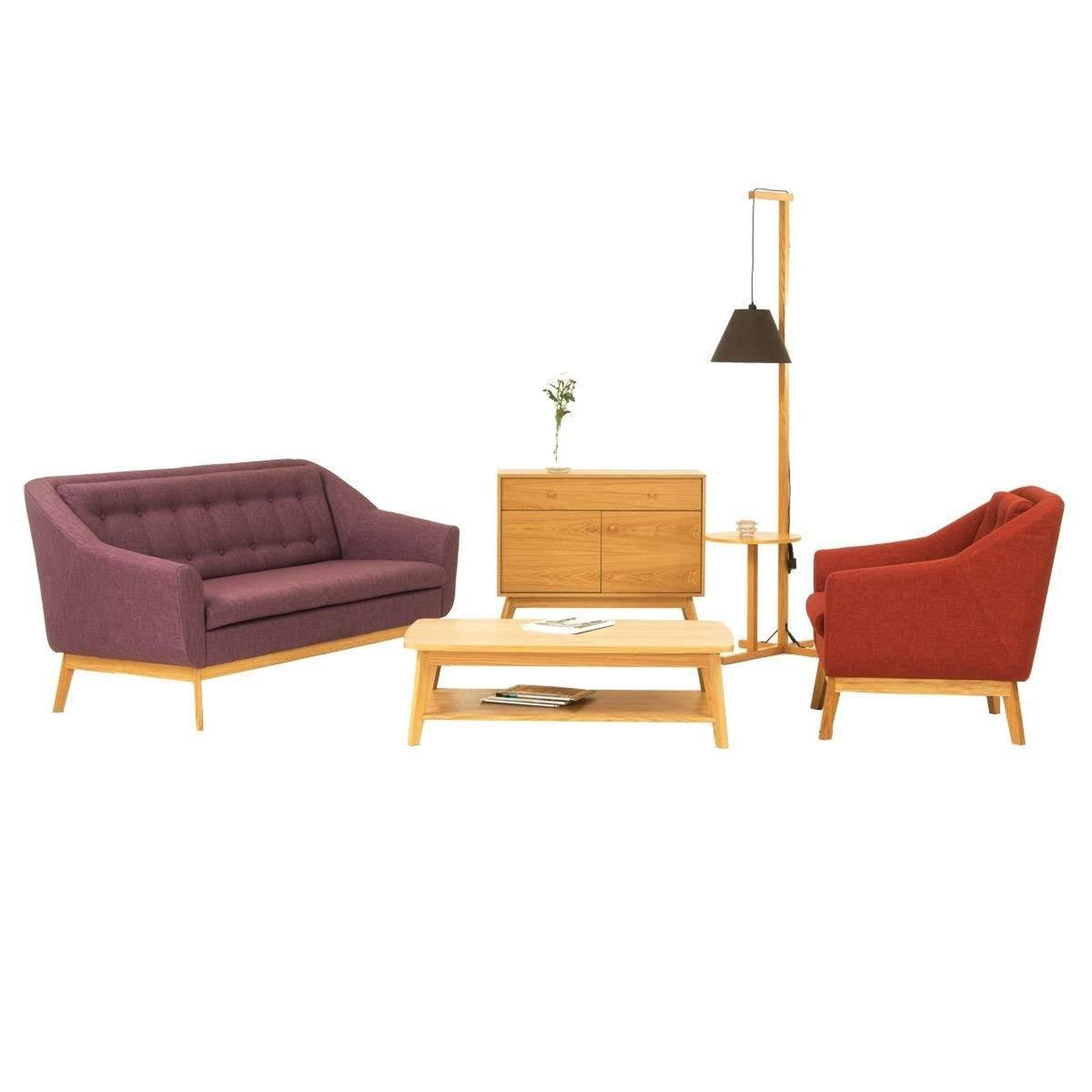 Voir la diapositive 5 : Paris Prix Lampadaire design avec table d'appoint  floor  199cm chêne & noir