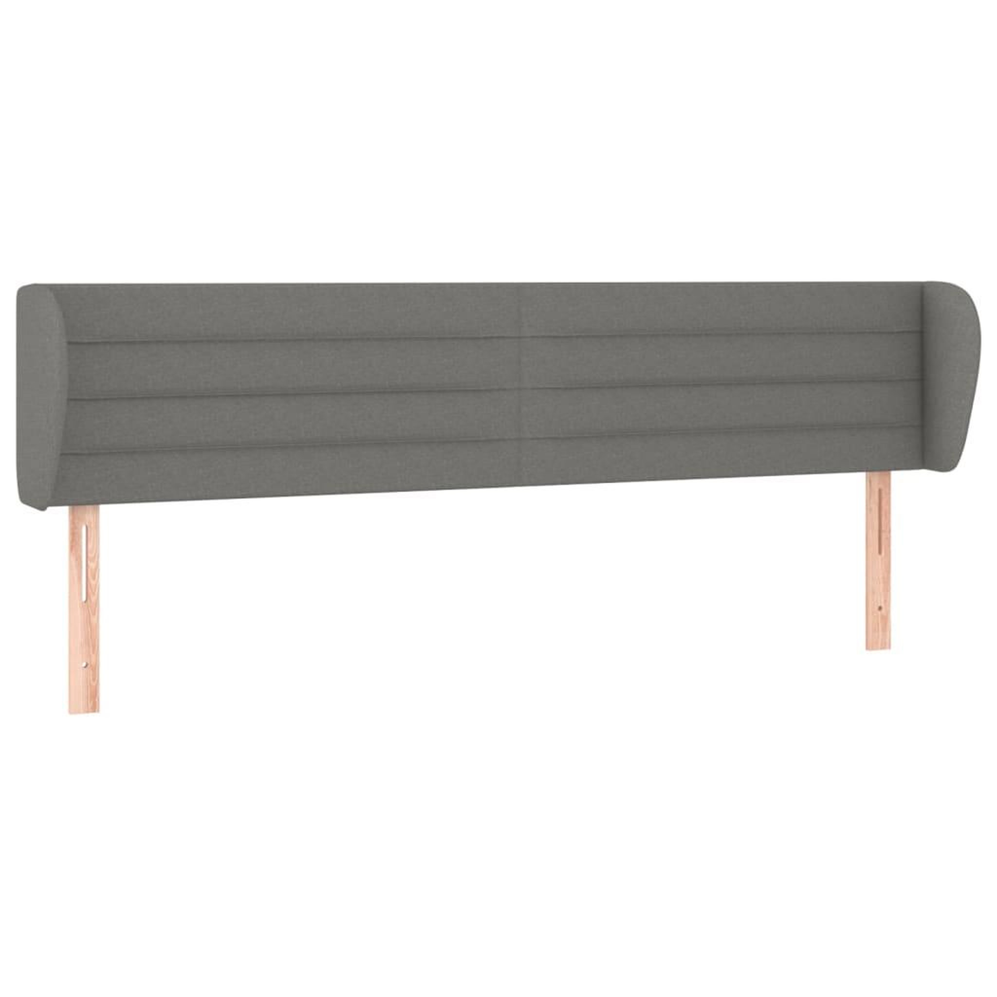 Voir la diapositive 2 : VIDAXL Tete de lit avec oreilles Gris fonce 163x23x78/88 cm Tissu