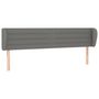 Voir la diapositive 2 : VIDAXL Tete de lit avec oreilles Gris fonce 163x23x78/88 cm Tissu