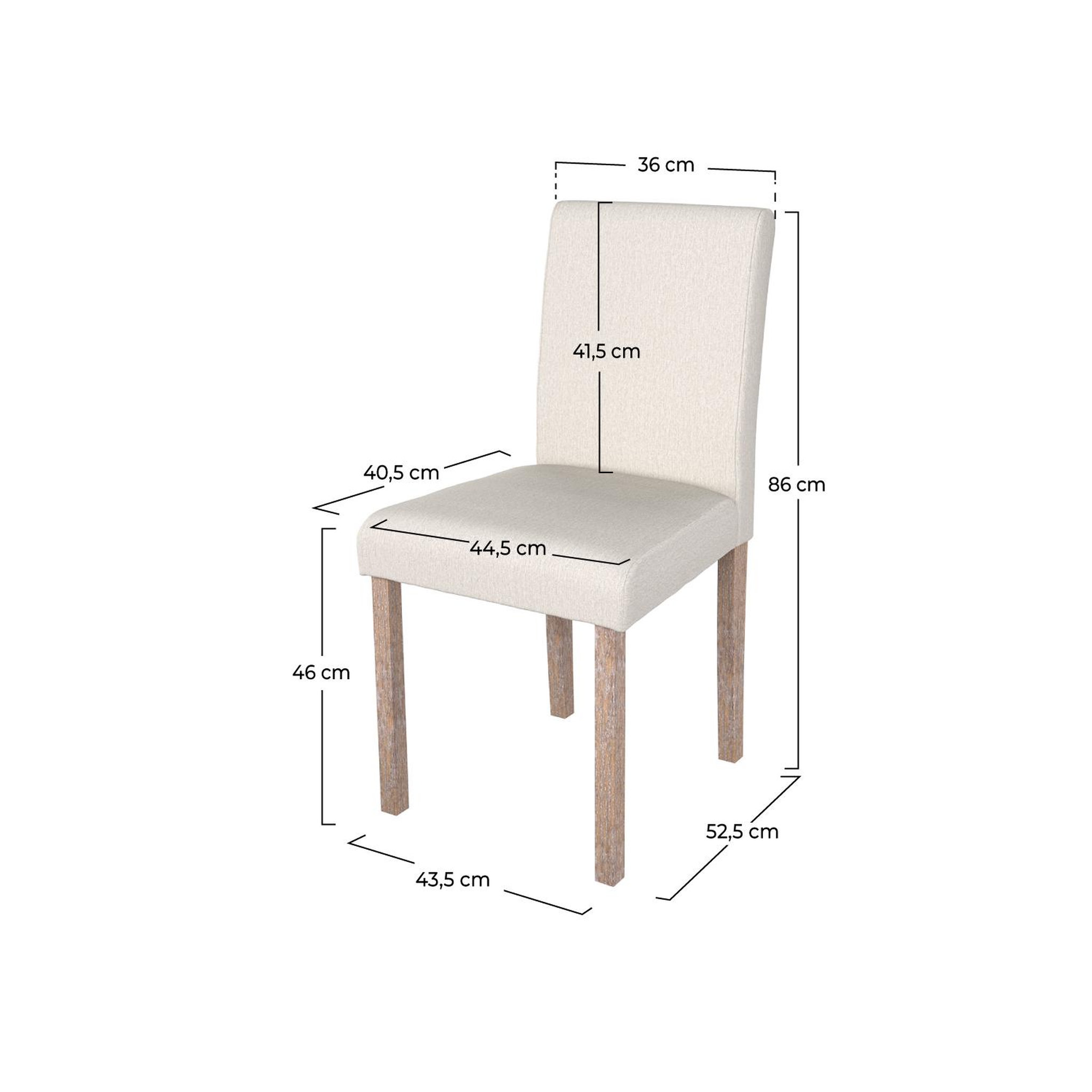 Voir la diapositive 4 : Rendez vous déco Lot de 2 chaises en tissu gris foncé et pieds en bois d'hévéa - Havane