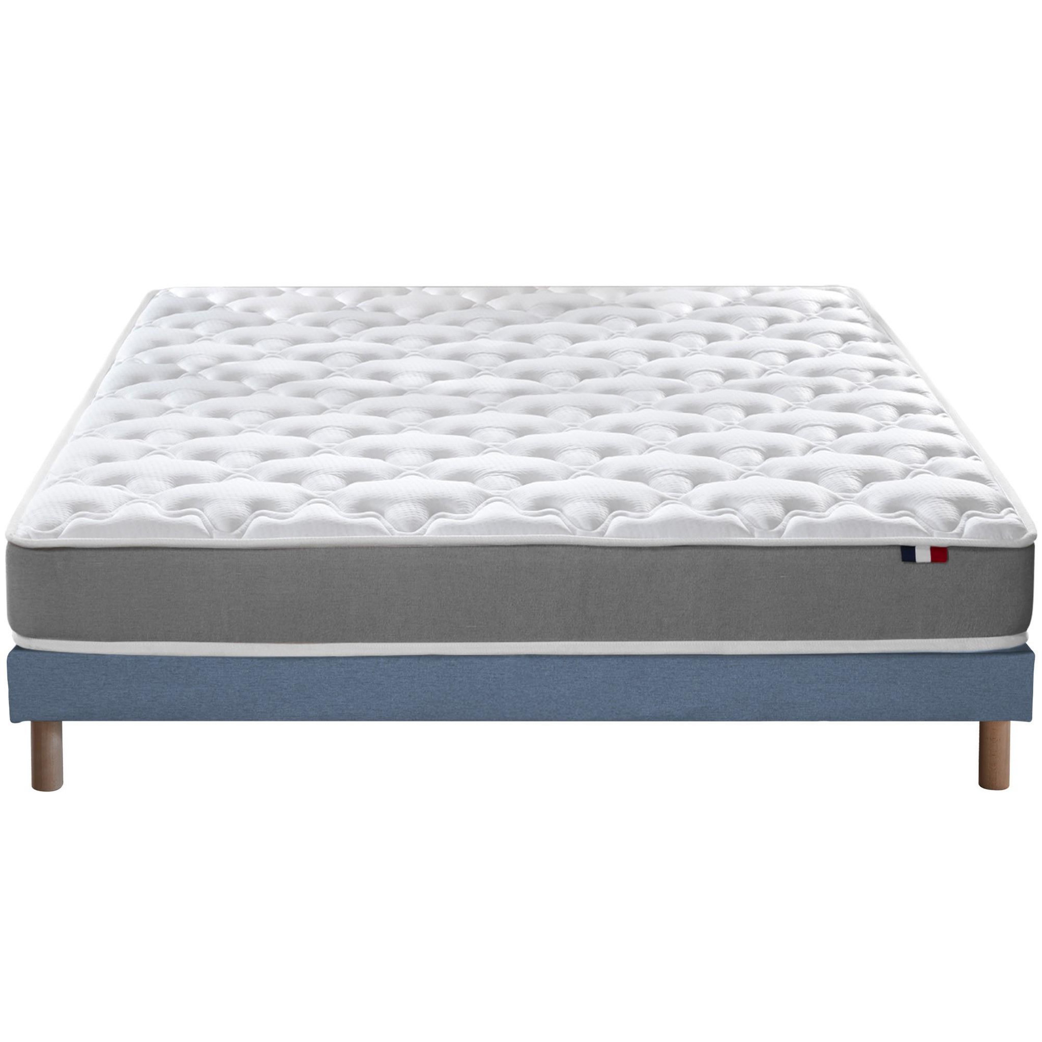 Voir la diapositive 1 : IDLITERIE Ensemble matelas mousse ferme réversible ALTO et sommier - confort français