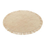 Paris Prix Tapis Rond à Franges  Bohemia  150cm Beige Clair