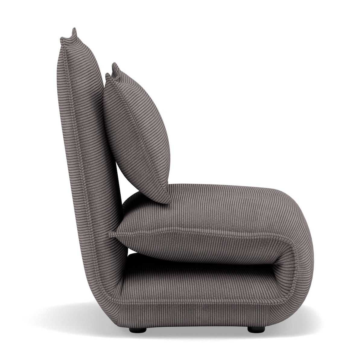 BEST MOBILIER Candice - banquette 1 place convertible clic-clac en velours côtelé