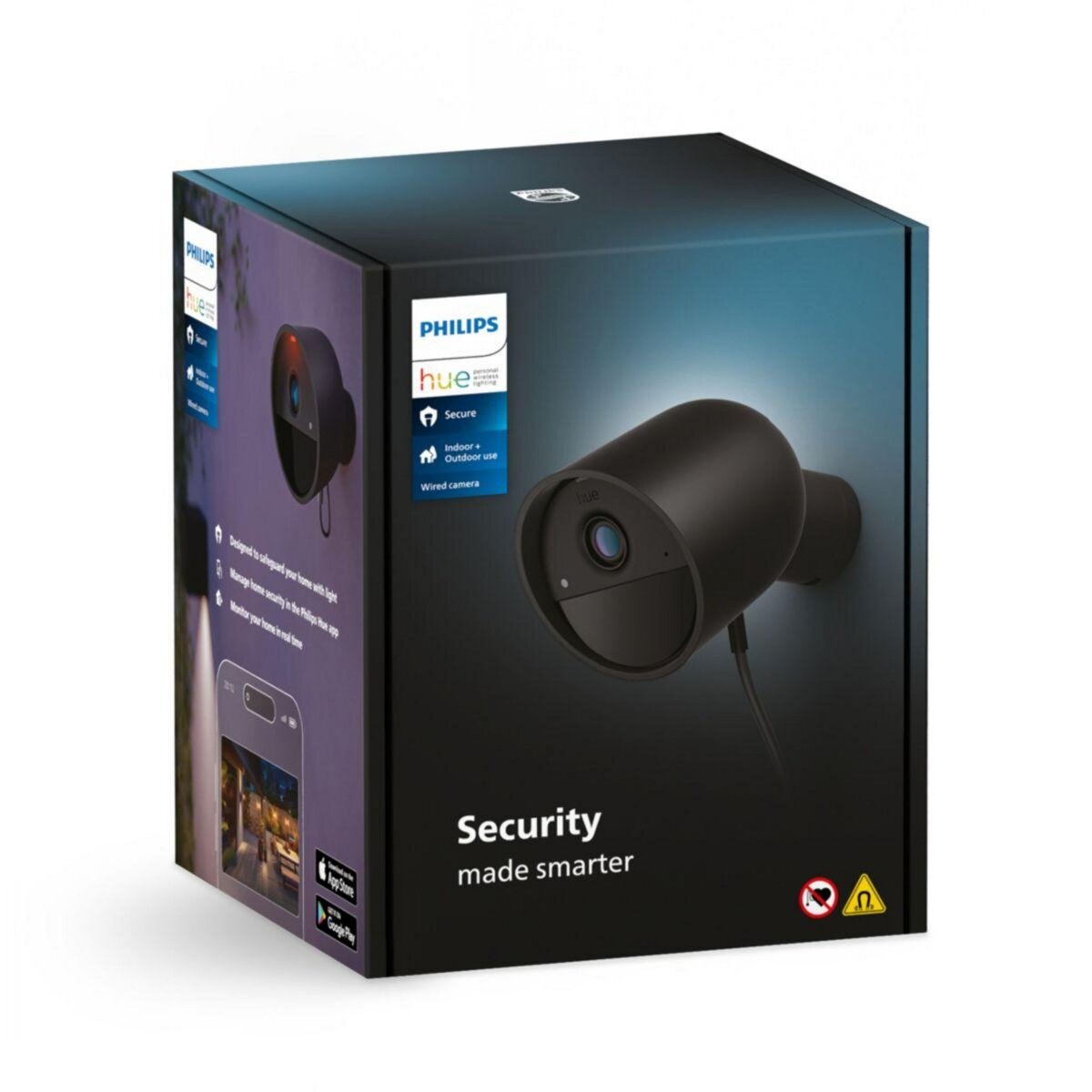Philips Caméra de surveillance HUE SECURE filaire noire