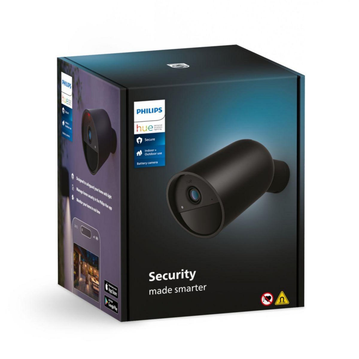 Philips Caméra de surveillance HUE SECURE sans fil noire