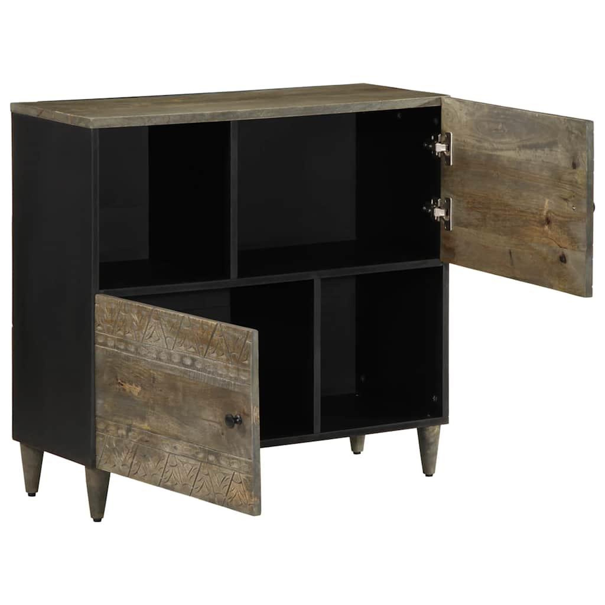 Voir la diapositive 2 : VIDAXL Buffet 80x33x75 cm bois massif de manguier