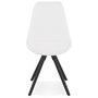 Voir la diapositive 2 : Paris Prix Chaise Design en Tissu Bouclé  Alisa  82cm Blanc & Noir