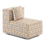 Voir la diapositive 5 : LISA DESIGN Arty - module d'assise sans accoudoirs motif graphique en tissu