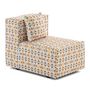 Voir la diapositive 5 : LISA DESIGN Arty - module d'assise sans accoudoirs motif graphique en tissu