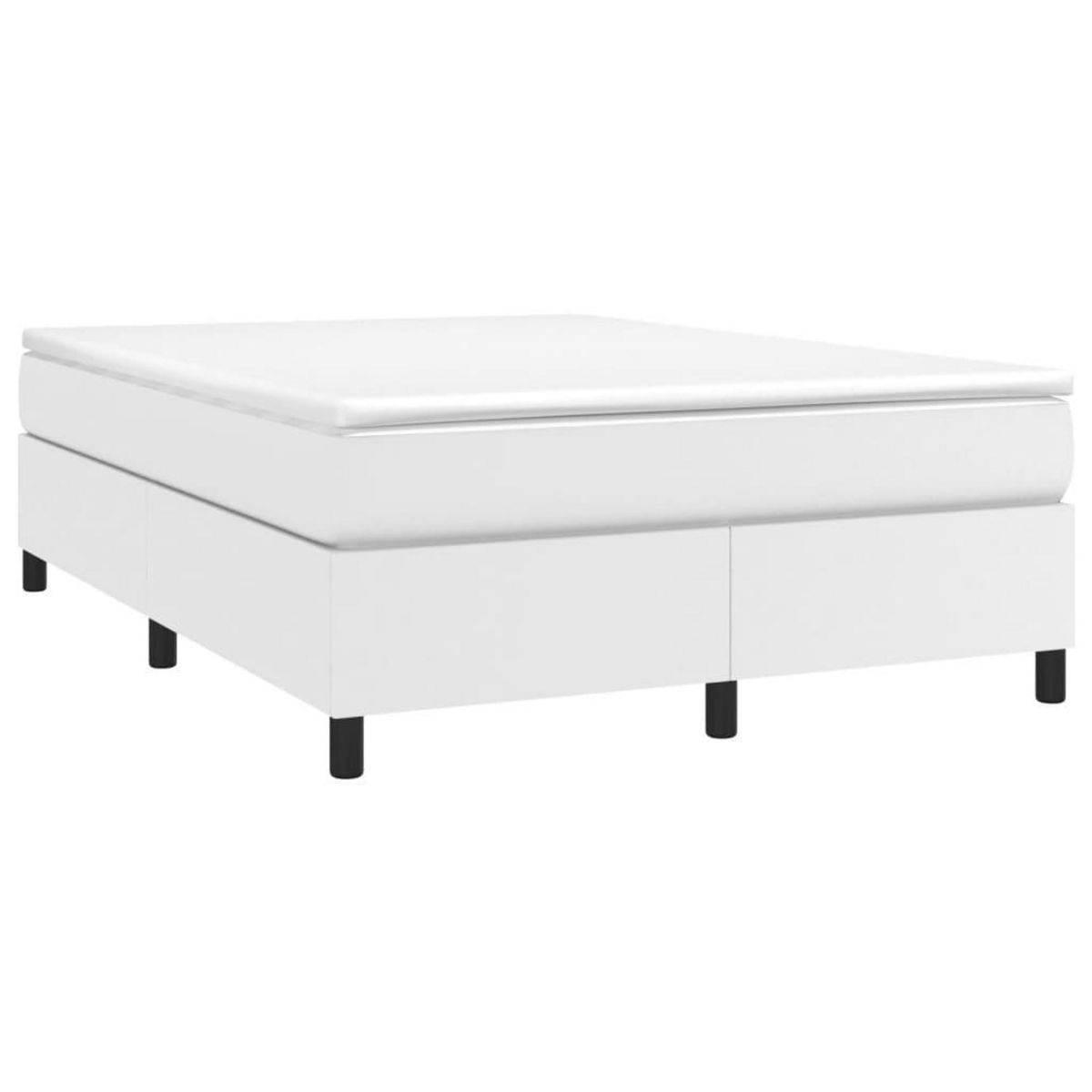 VIDAXL Cadre de lit sans matelas blanc 140x190 cm similicuir