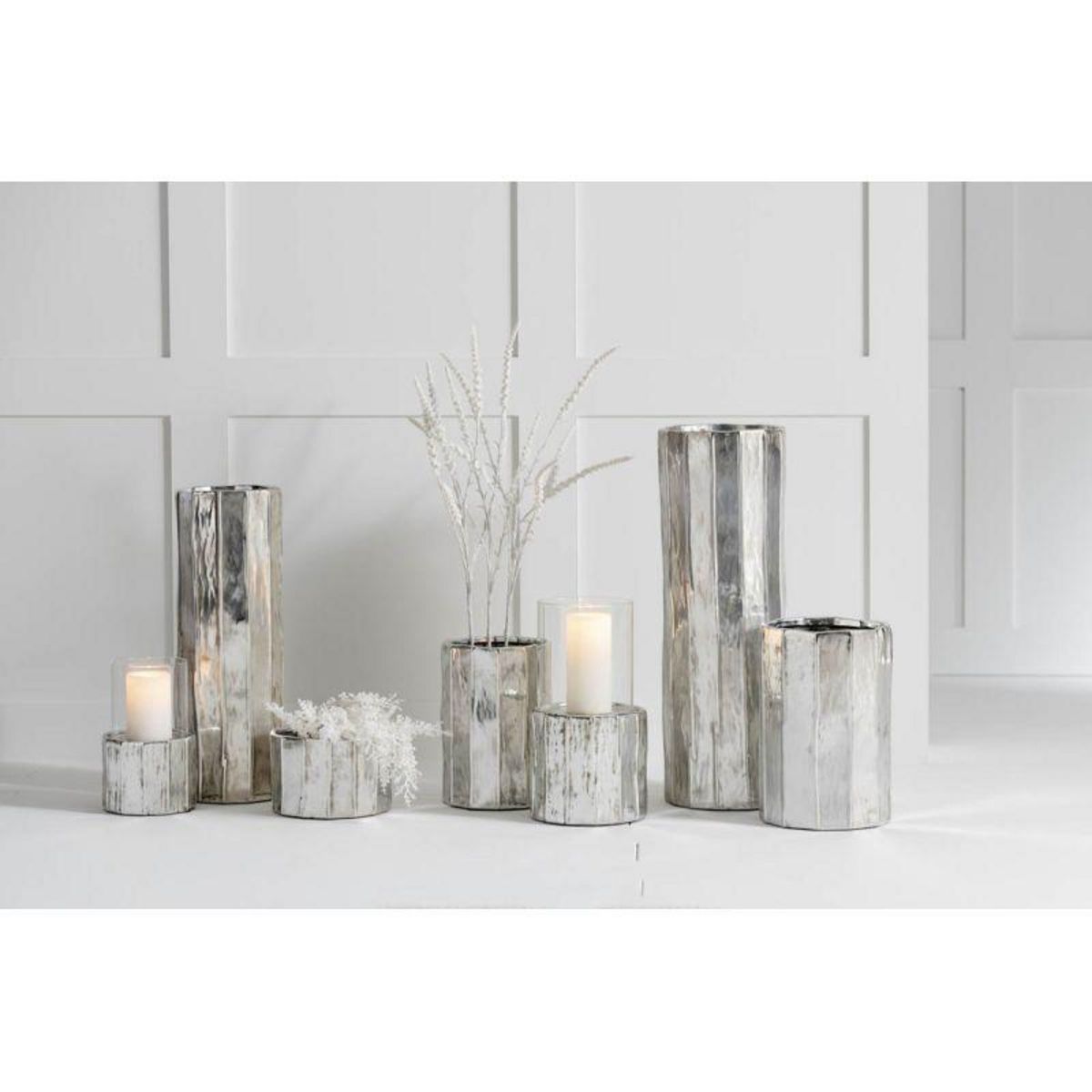 Paris Prix Cache-Pot Design  Ary  25cm Argent