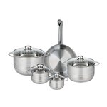 ELO Ensemble de 1 Poêle de cuisson 28 cm et 4 faitouts 12, 14, 20 et 24 cm Elo Profi Brillant