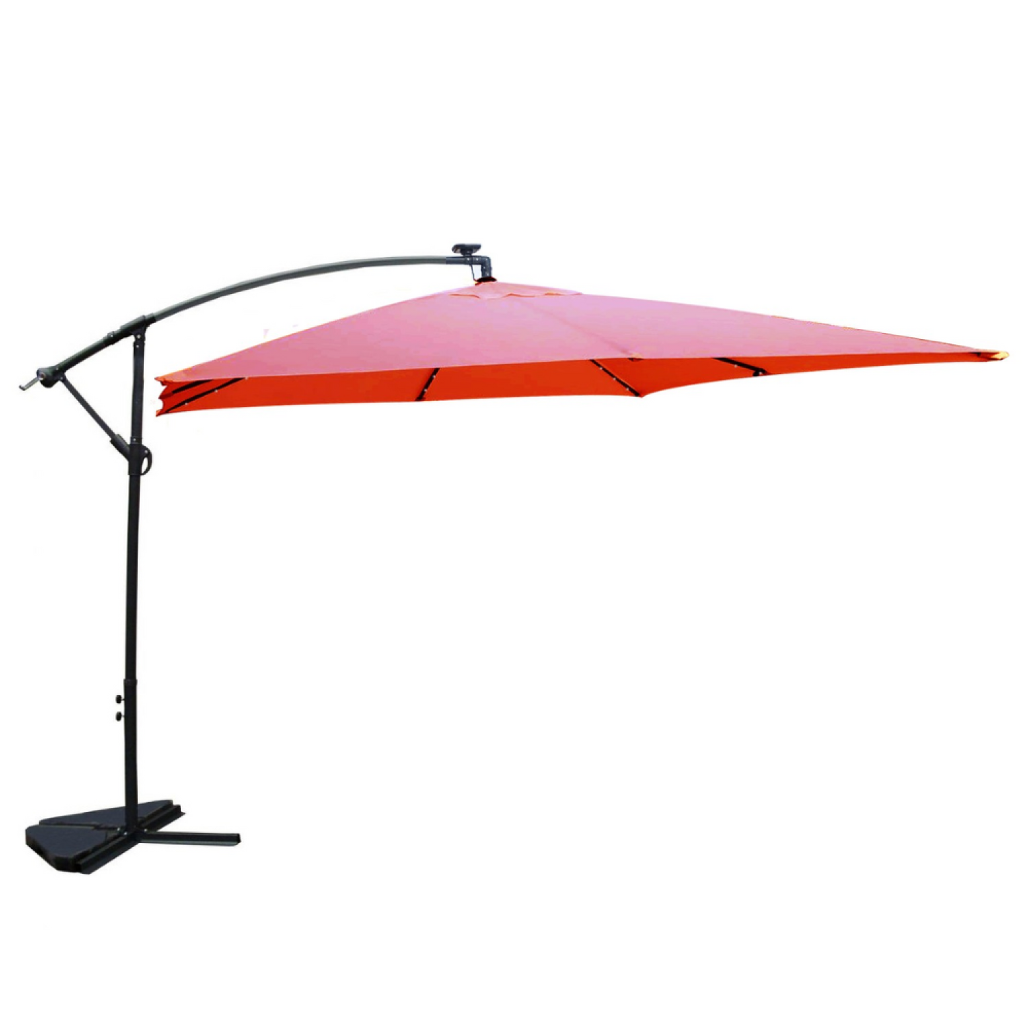 CONCEPT USINE Parasol terracotta droit carré 3 x 3 m led solenzara
