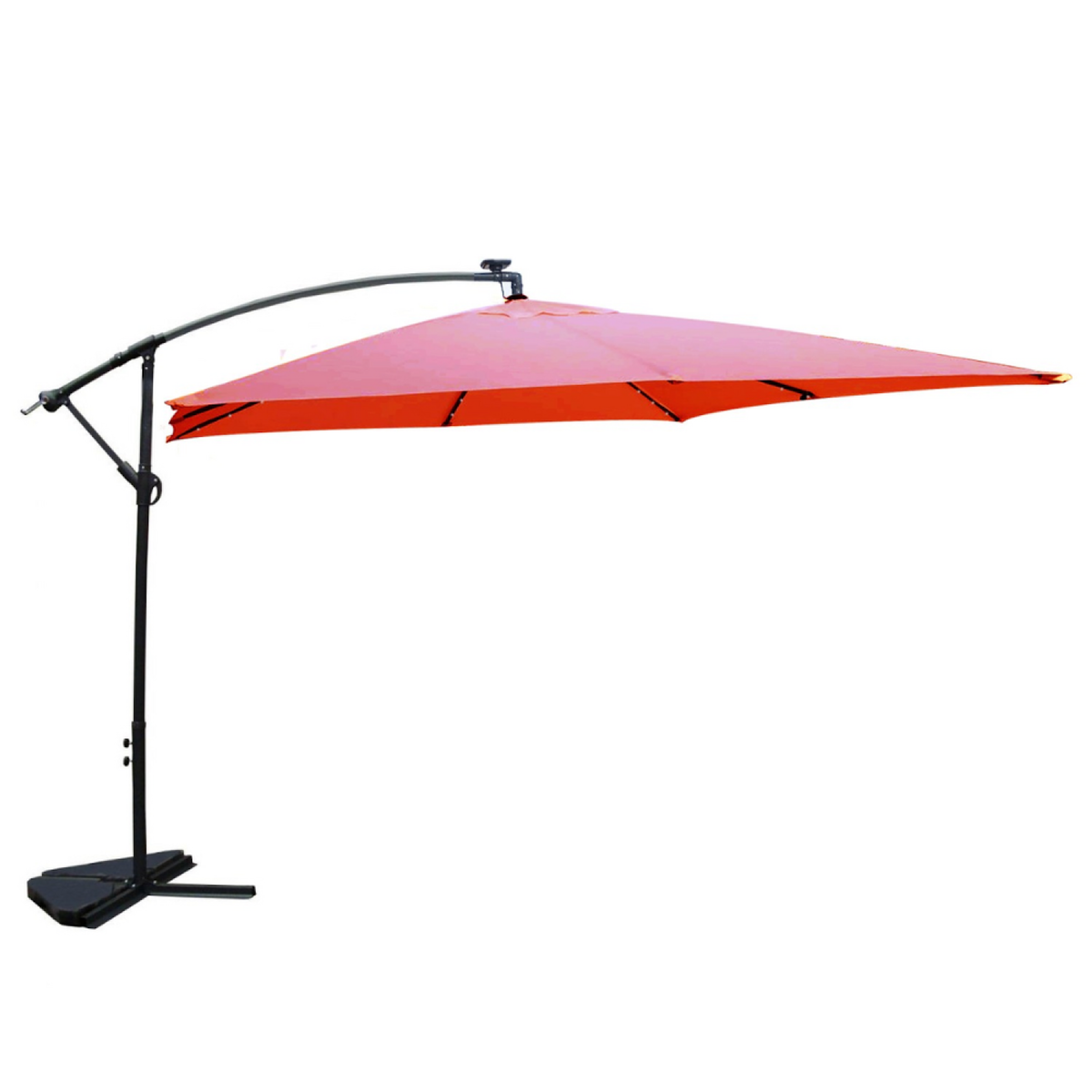 CONCEPT USINE Solenzara Bulle terracotta : parasol LED déporté 3x3m SOLENZARA