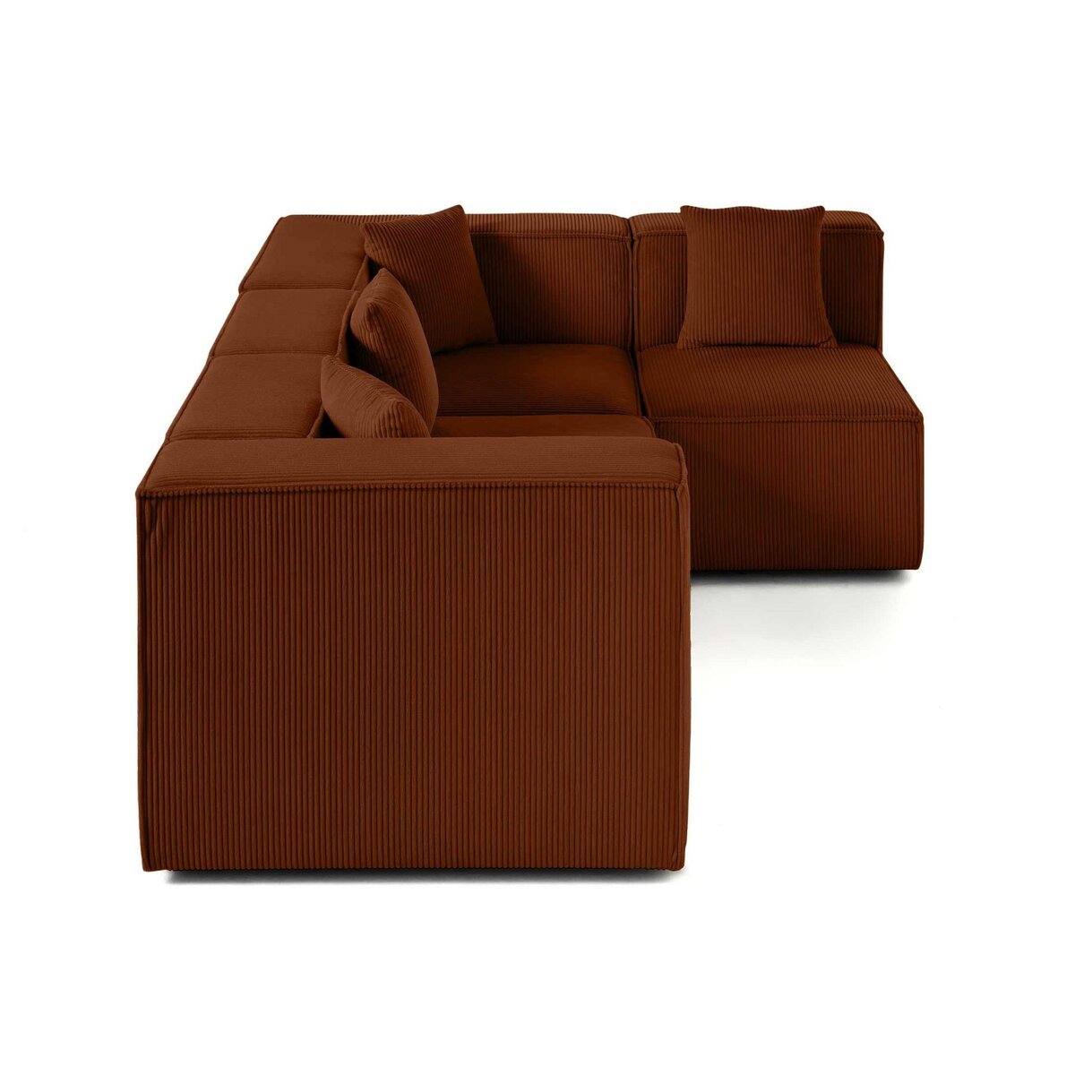 LISA DESIGN Arty - canapé modulable d'angle droit 4 places - en velours côtelé