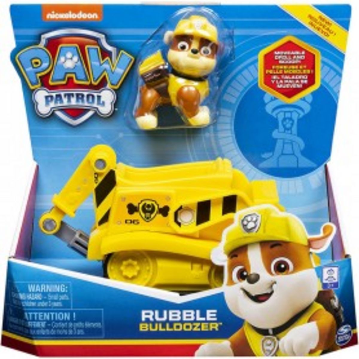 SPIN MASTER Figurine + Véhicule rubble's diggin' bulldozer - Pat Patrouille
