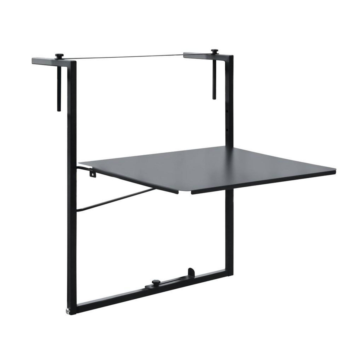 CENTRALE BRICO Table de balcon réglable Soléa - 55x45 cm - anthracite