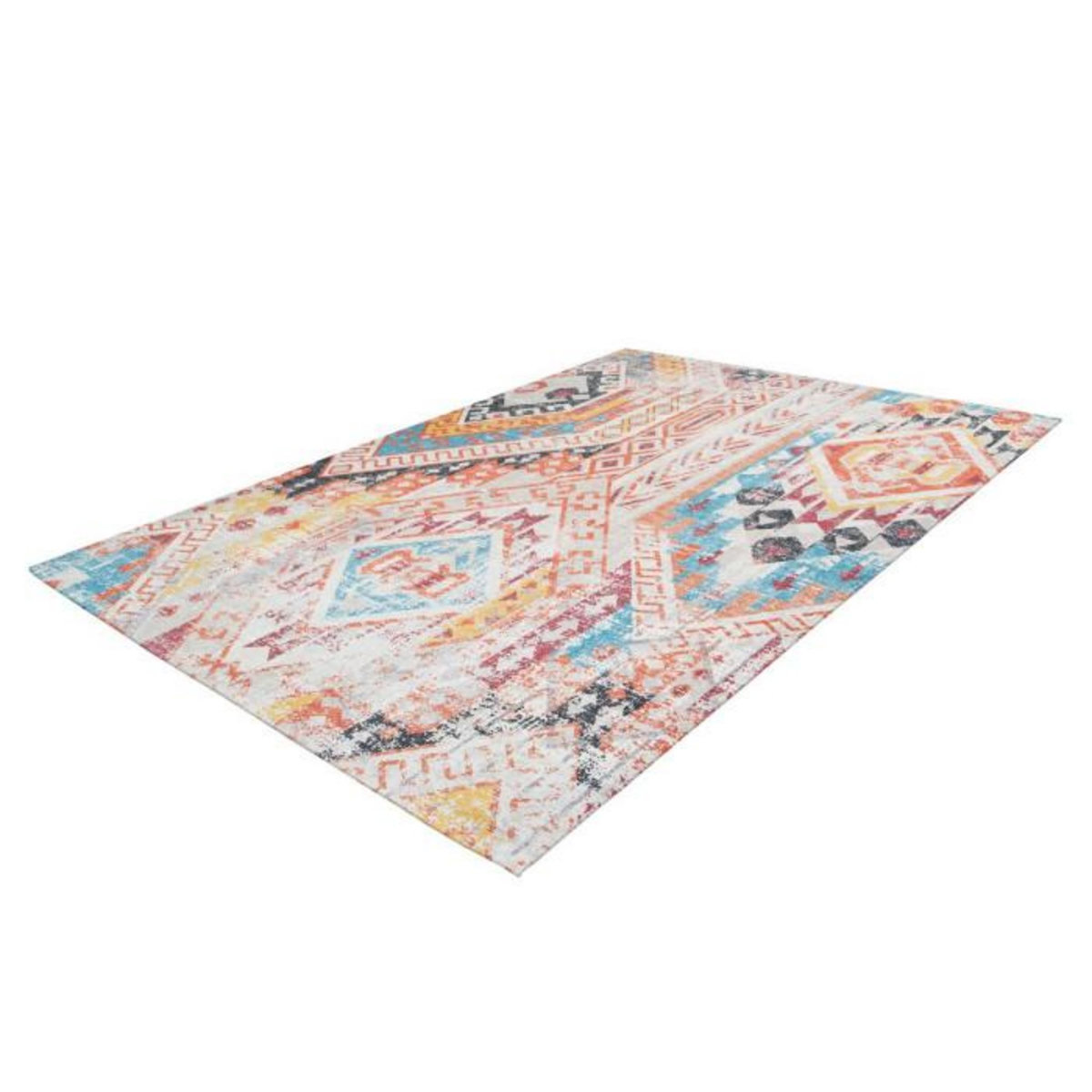 Paris Prix Tapis Ethnique à Poils Courts  Indiana II  Orange