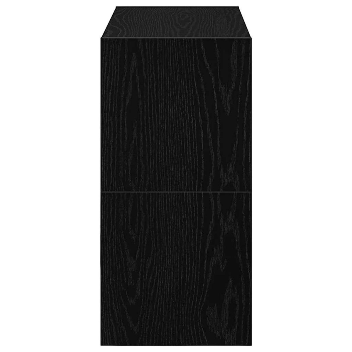 VIDAXL Etageres a chaussures, 2 pieces, empilables, chene noir