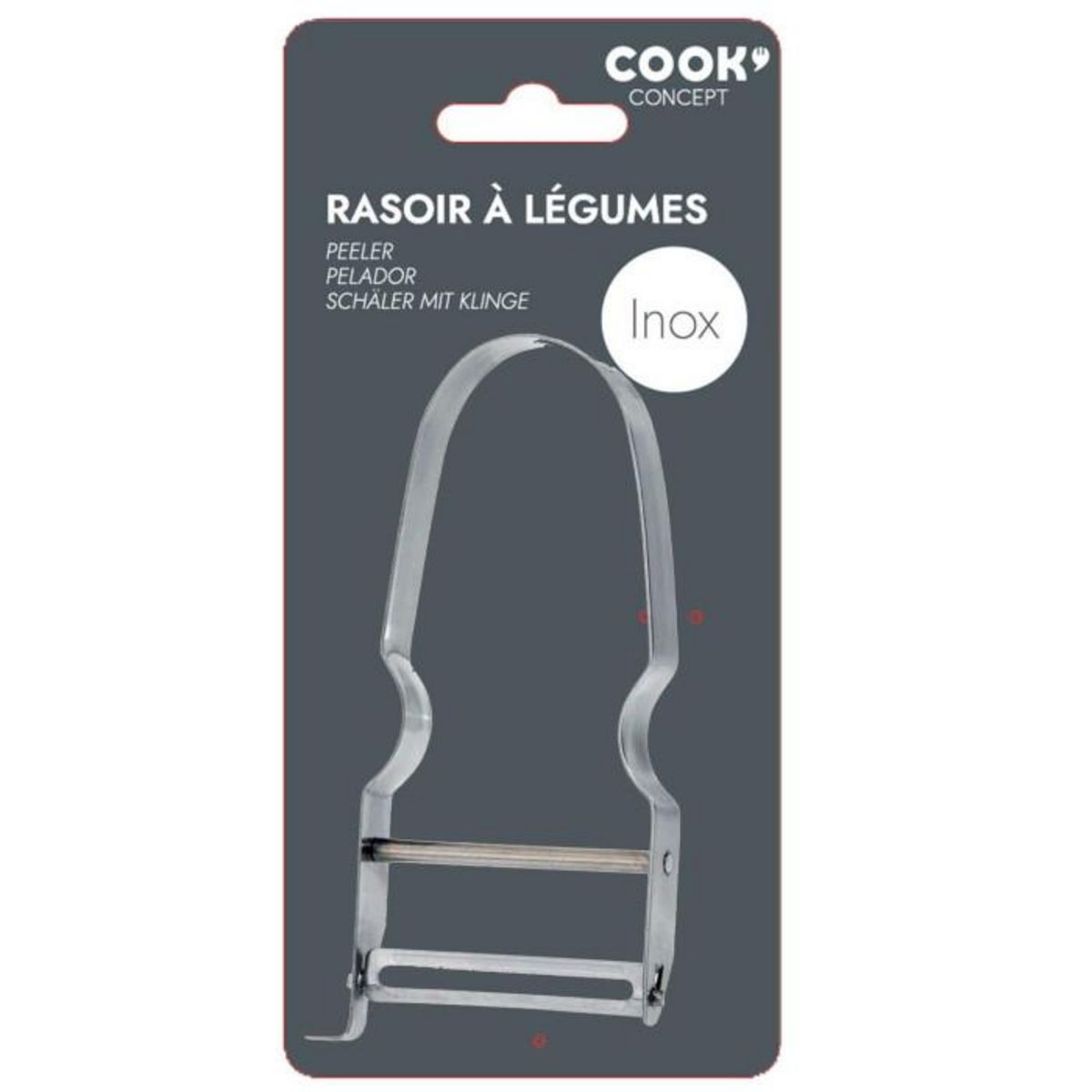 Paris Prix Éplucheur Rasoir à Légumes Inox  Shav  11cm Argent