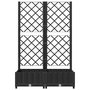 Voir la diapositive 4 : VIDAXL Jardiniere avec treillis Noir 80x40x121,5 cm PP