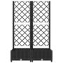 Voir la diapositive 4 : VIDAXL Jardiniere avec treillis Noir 80x40x121,5 cm PP