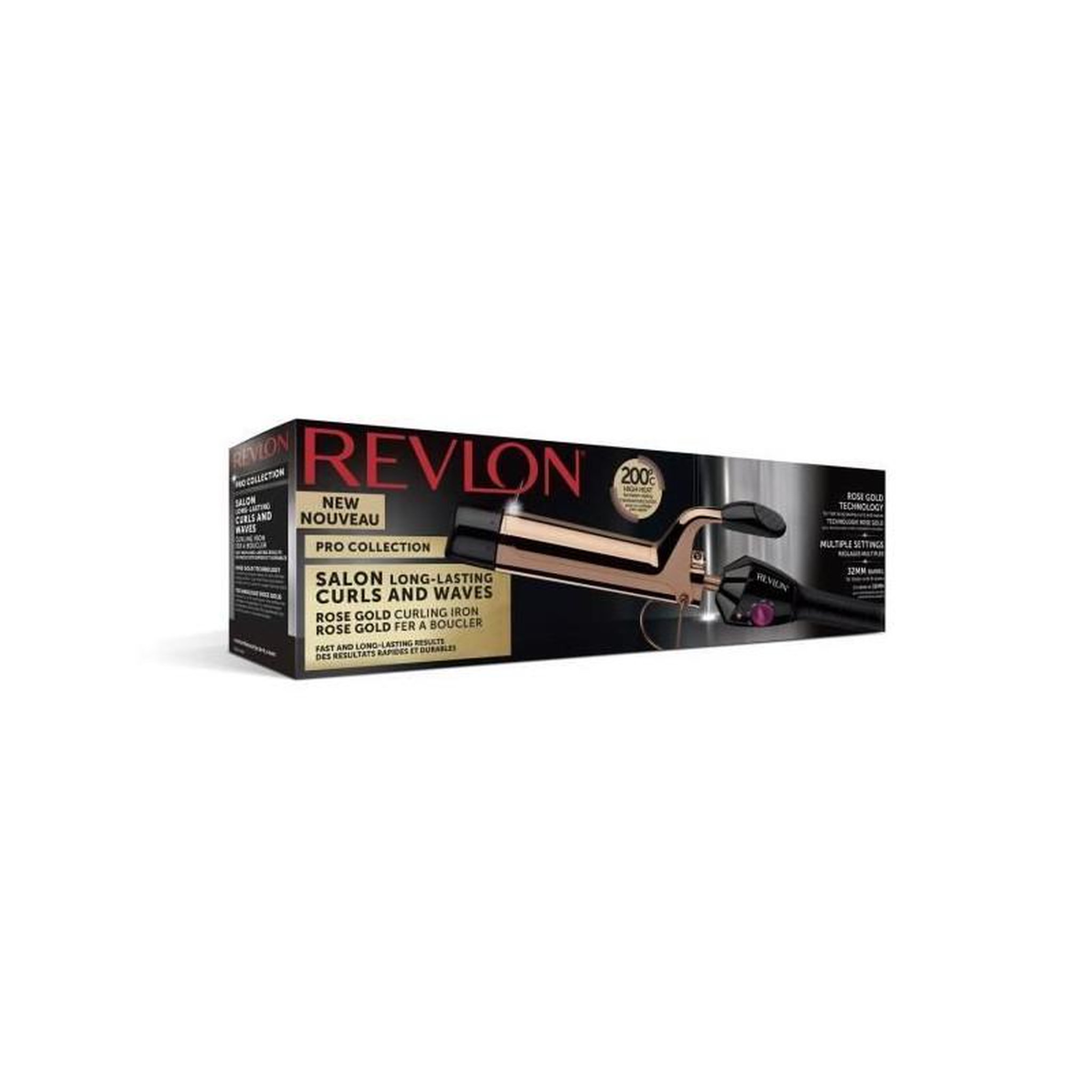 Voir la diapositive 2 : Revlon REVLON RVIR1159E - Fer a boucler - Barillet 32 mm - 20 reglages - Cordon rotatif anti-noeud