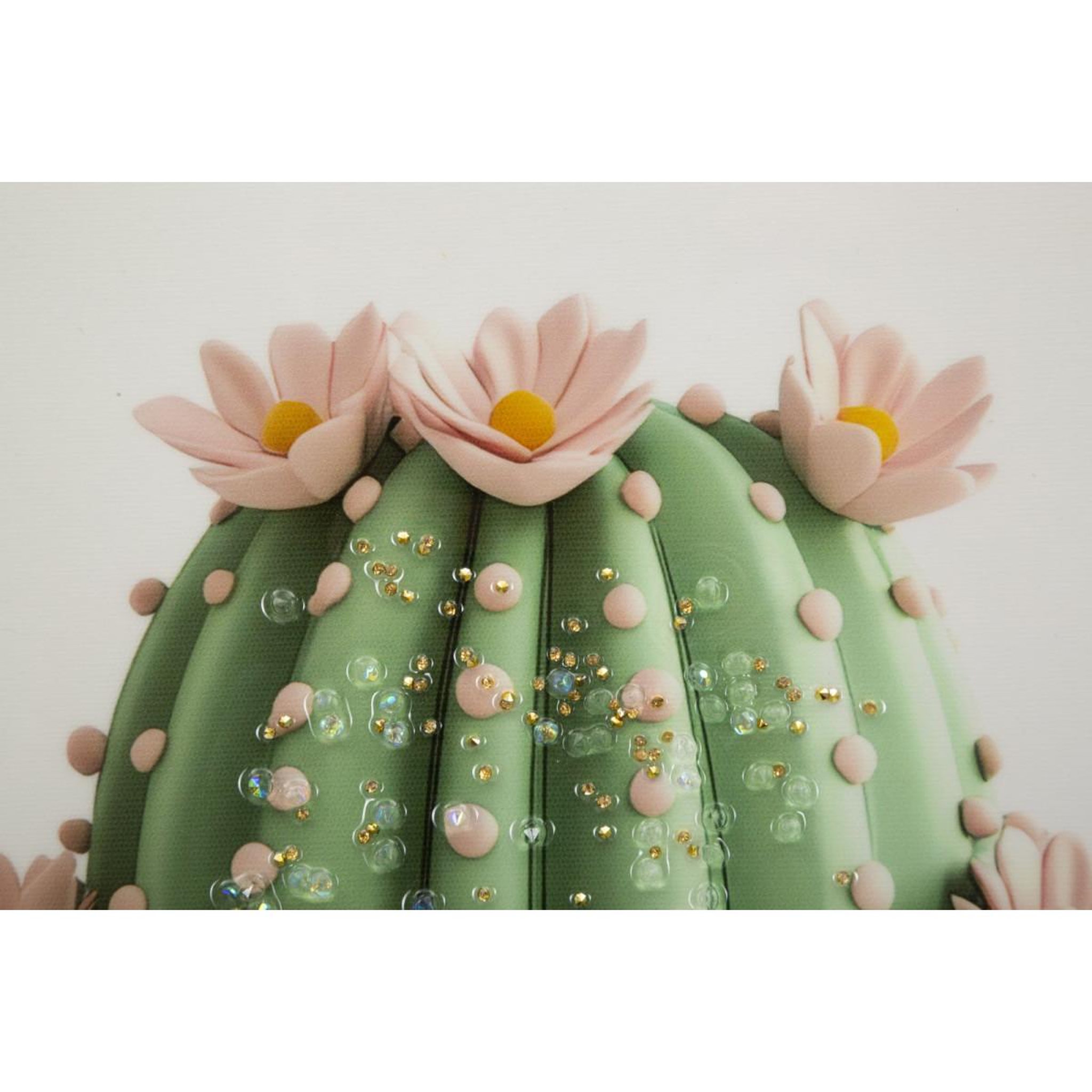 Voir la diapositive 3 : Paris Prix Tableau imprimé  cactus ii  40x40cm multicolore
