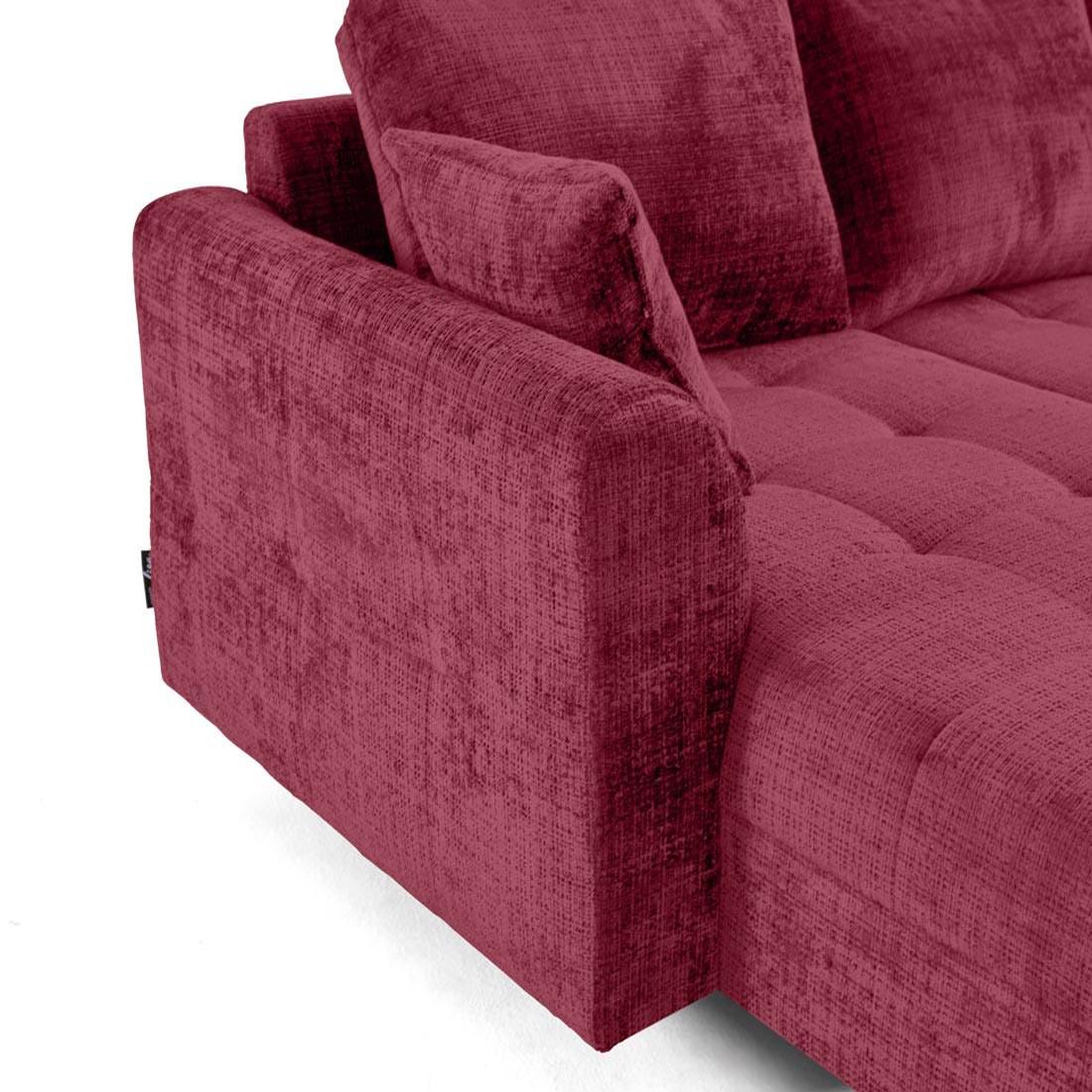 Voir la diapositive 6 : BEST MOBILIER Rune - canapé panoramique d'angle droit 7 places en velours texturé