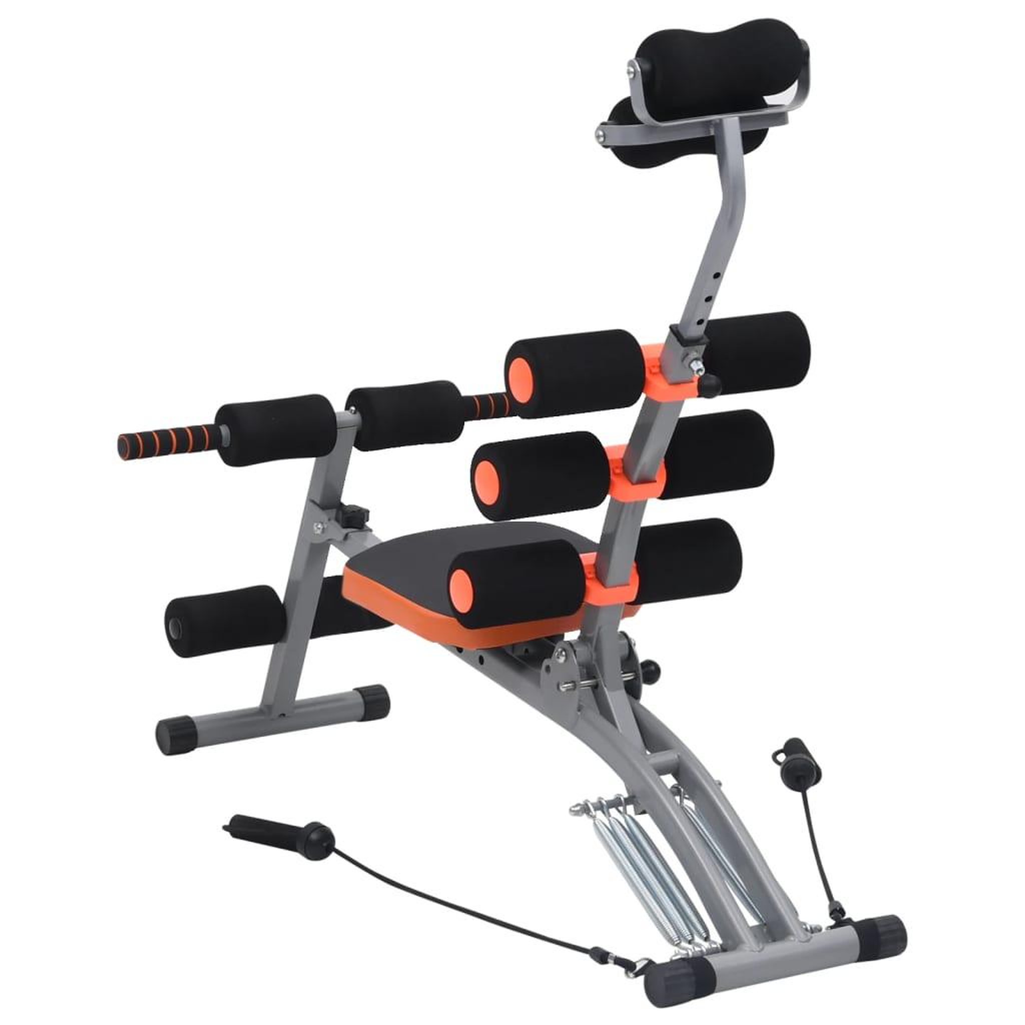 Voir la diapositive 5 : VIDAXL Appareil d'exercices abdominaux en l avec cordes elastiques